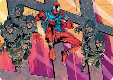 Scarlet Spider, Ben Reilly Art Card trading card from Art Series: Marvel's Spider-Man Scarlet Spider, Ben Reilly Art Card - Art Series: Marvel's Spider-Man Magic: The Gathering trading card