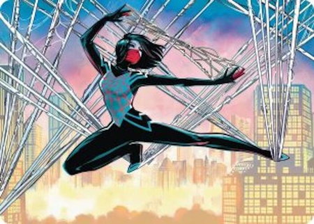Silk, Web Weaver Art Card (39/54) - Art Series: Marvel's Spider-Man Magic: The Gathering trading card