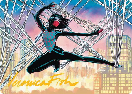 Silk, Web Weaver Art Card (39/54) (Gold-Stamped Signature) trading card from Art Series: Marvel's Spider-Man Silk, Web Weaver Art Card (39/54) (Gold-Stamped Signature) - Art Series: Marvel's Spider-Man Magic: The Gathering trading card
