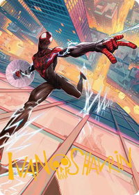 Ultimate Spider-Man Art Card (Gold-Stamped Signature) - Art Series: Marvel's Spider-Man (AASPM) #41 - Special Magic: The Gathering Trading Card