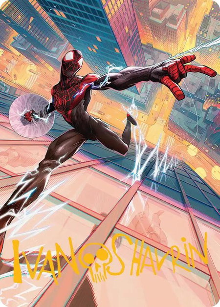 Ultimate Spider-Man Art Card (Gold-Stamped Signature) - Art Series: Marvel's Spider-Man Magic: The Gathering trading card