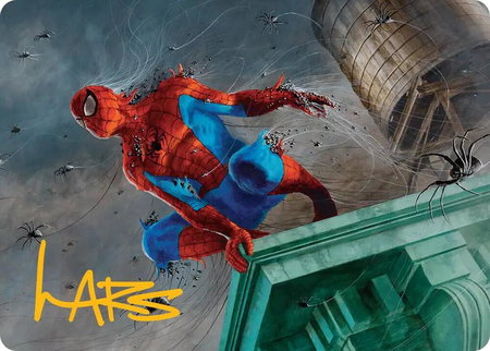 Spiders-Man, Heroic Horde Art Card (Gold-Stamped Signature) - Art Series: Marvel's Spider-Man Magic: The Gathering trading card