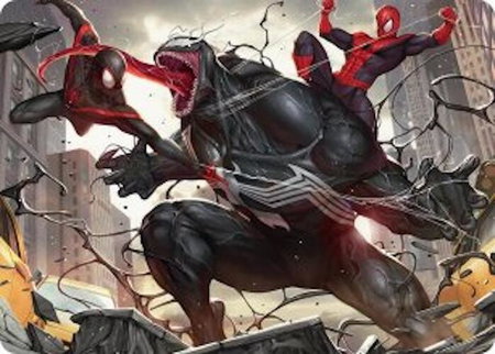 Terrific Team-Up Art Card - Art Series: Marvel's Spider-Man Magic: The Gathering trading card