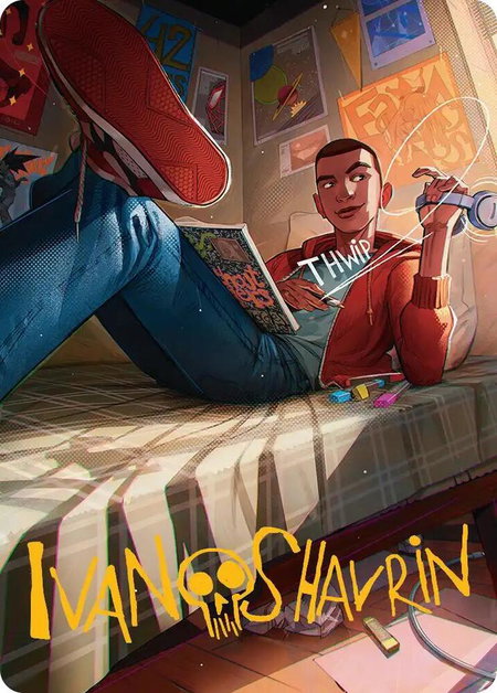 Miles Morales Art Card (Gold-Stamped Signature) - Art Series: Marvel's Spider-Man Magic: The Gathering trading card