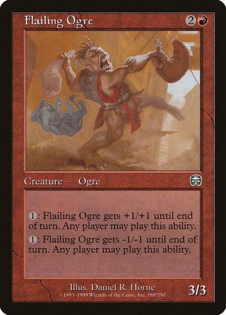 Flailing Ogre - Mercadian Masques Magic: The Gathering trading card