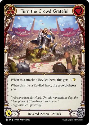 Turn the Crowd Grateful (Blue) - Super Slam Flesh and Blood trading card