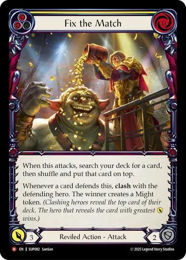 Fix the Match trading card from Super Slam Fix the Match - Super Slam Flesh and Blood trading card