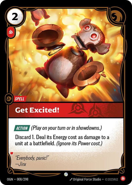 Get Excited! trading card from Origins Get Excited! - Origins Riftbound trading card