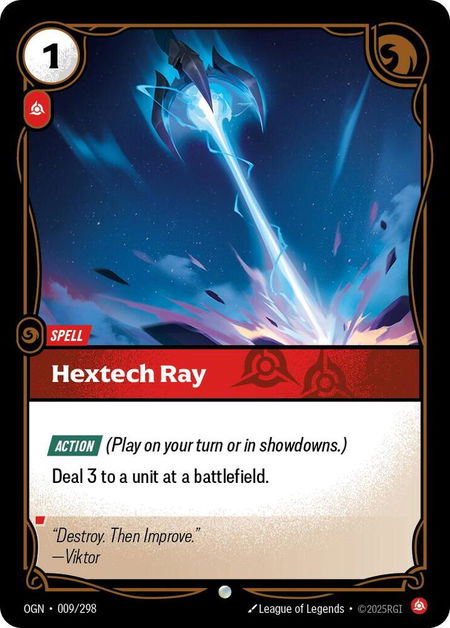 Hextech Ray - Origins Riftbound trading card