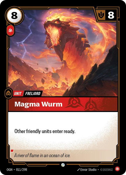 Magma Wurm trading card from Origins Magma Wurm - Origins Riftbound trading card