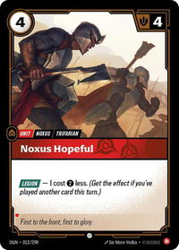 Noxus Hopeful - Origins (OGN) #012/298 - Common Riftbound Trading Card