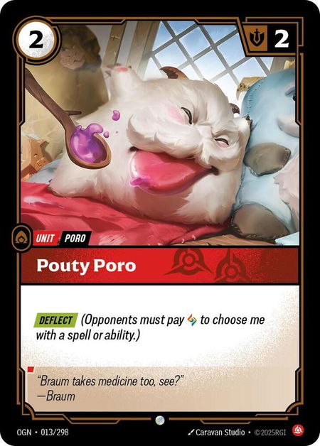 Pouty Poro - Origins Riftbound trading card