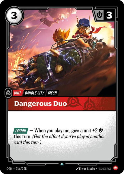 Dangerous Duo trading card from Origins Dangerous Duo - Origins Riftbound trading card