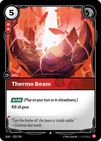 Thermo Beam - Origins (OGN) #022/298 - Uncommon Riftbound Trading Card