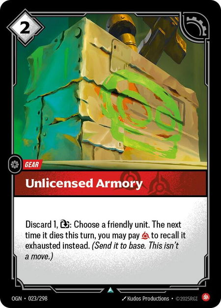 Unlicensed Armory - Origins Riftbound trading card