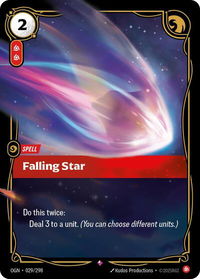 Falling Star - Origins (OGN) #029/298 - Rare Riftbound Trading Card