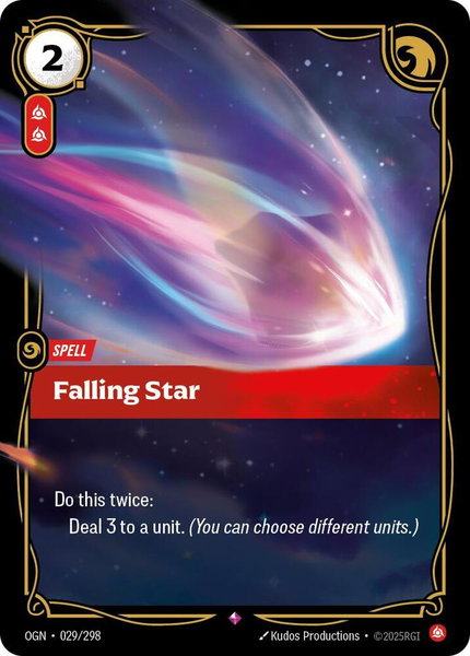 Falling Star trading card from Origins Falling Star - Origins Riftbound trading card