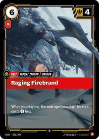 Raging Firebrand - Origins (OGN) #031/298 - Rare Riftbound Trading Card