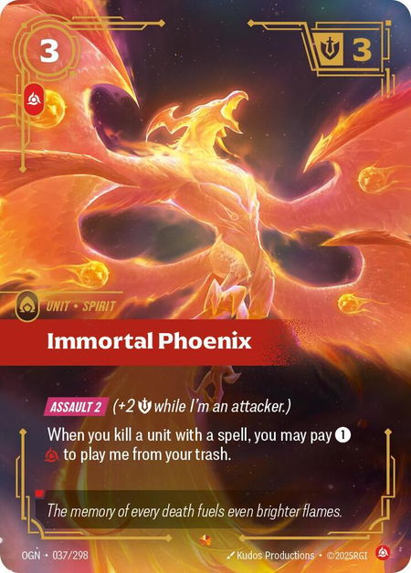 Immortal Phoenix - Origins Riftbound trading card