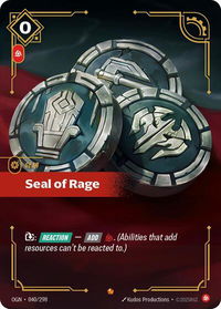 Seal of Rage - Origins (OGN) #040/298 - Epic Riftbound Trading Card