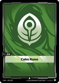 Calm Rune - Origins (OGN) #042/298 - Common Riftbound Trading Card