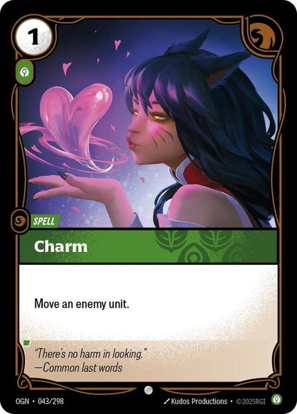 Charm trading card from Origins Charm - Origins Riftbound trading card