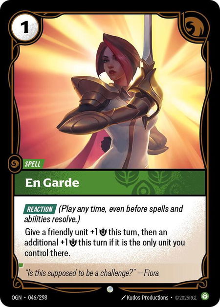 En Garde - Origins Riftbound trading card