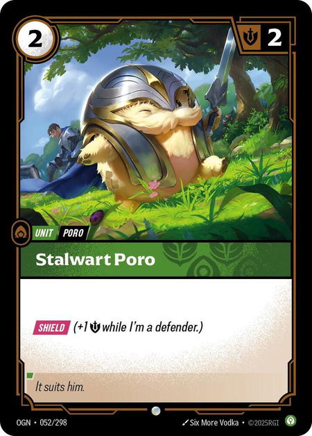 Stalwart Poro - Origins Riftbound trading card