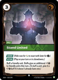 Stand United - Origins (OGN) #053/298 - Common Riftbound Trading Card