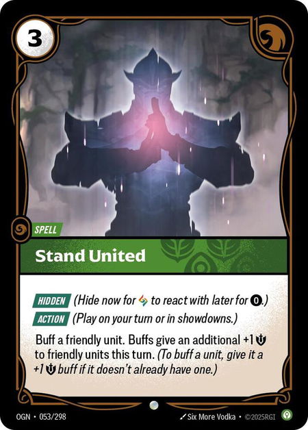 Stand United - Origins Riftbound trading card