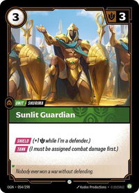 Sunlit Guardian - Origins (OGN) #054/298 - Common Riftbound Trading Card