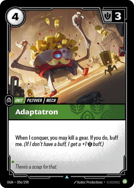 Adaptatron trading card from Origins Adaptatron - Origins Riftbound trading card