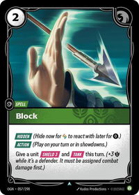 Block - Origins (OGN) #057/298 - Uncommon Riftbound Trading Card
