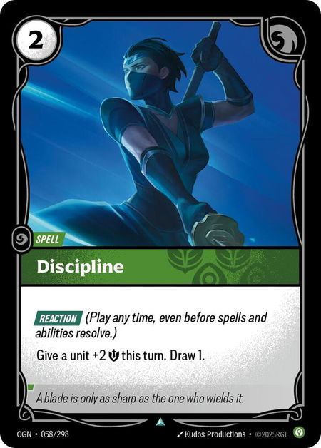 Discipline - Origins Riftbound trading card