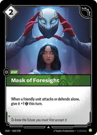 Mask of Foresight - Origins (OGN) #060/298 - Uncommon Riftbound Trading Card