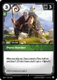 Poro Herder - Origins (OGN) #061/298 - Uncommon Riftbound Trading Card
