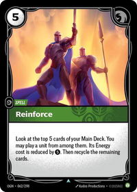 Reinforce - Origins (OGN) #062/298 - Uncommon Riftbound Trading Card