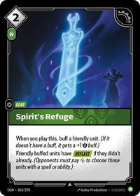 Spirit's Refuge - Origins (OGN) #063/298 - Uncommon Riftbound Trading Card