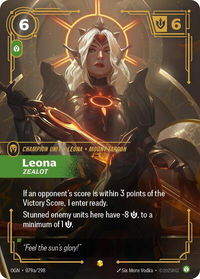 Leona - Zealot (Alternate Art) - Origins (OGN) #079a/298 - Showcase Riftbound Trading Card