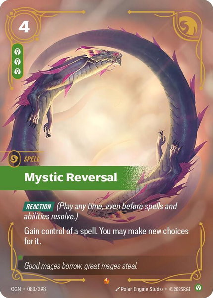 Mystic Reversal trading card from Origins Mystic Reversal - Origins Riftbound trading card