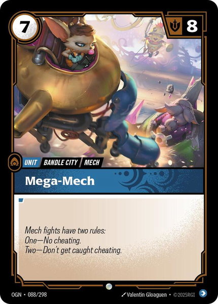 Mega-Mech trading card from Origins Mega-Mech - Origins Riftbound trading card