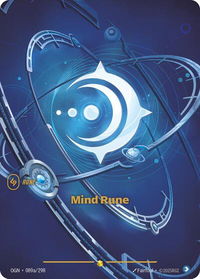 Mind Rune (Alternate Art) - Origins (OGN) #089a/298 - Showcase Riftbound Trading Card