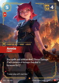 Annie - Fiery - Origins: Proving Grounds (OGS:PG) #001/024 - Epic Riftbound Trading Card
