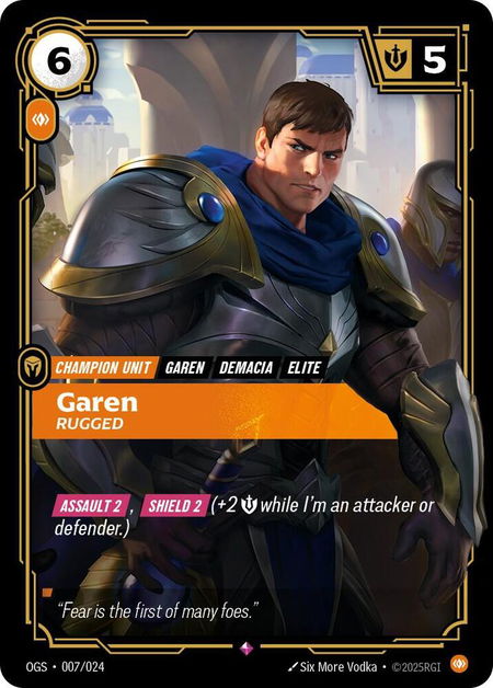 Garen - Rugged - Origins: Proving Grounds Riftbound trading card