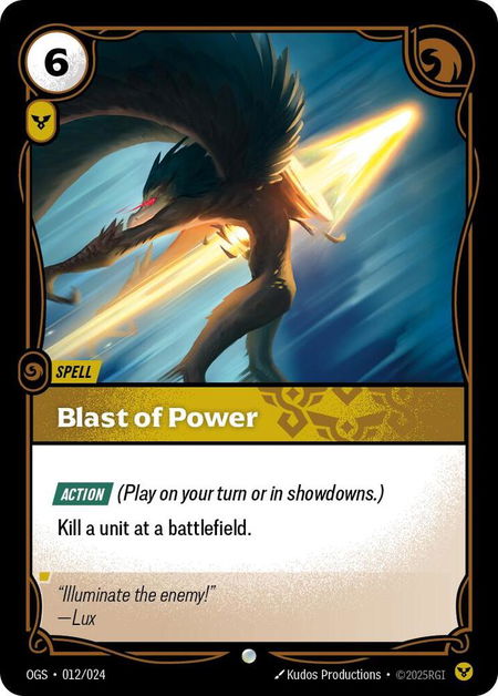 Blast of Power - Origins: Proving Grounds Riftbound trading card