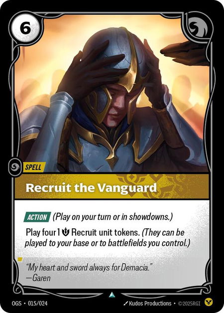 Recruit the Vanguard - Origins: Proving Grounds Riftbound trading card