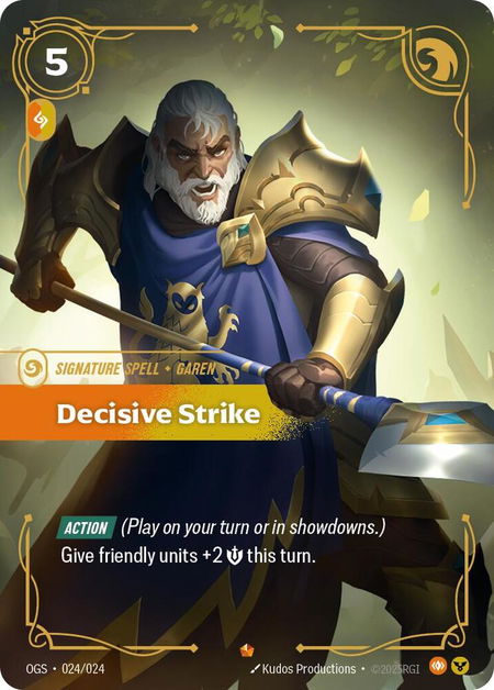 Decisive Strike - Origins: Proving Grounds Riftbound trading card