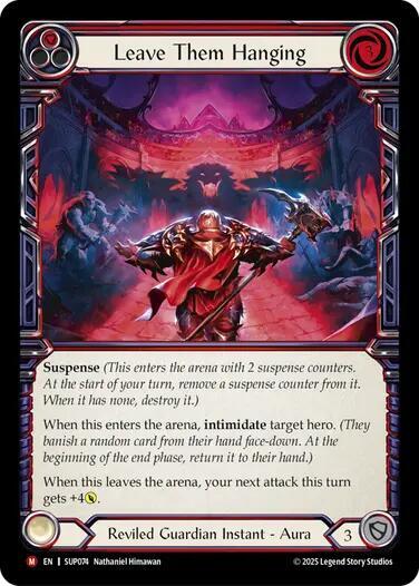 Leave Them Hanging trading card from Super Slam Leave Them Hanging - Super Slam Flesh and Blood trading card