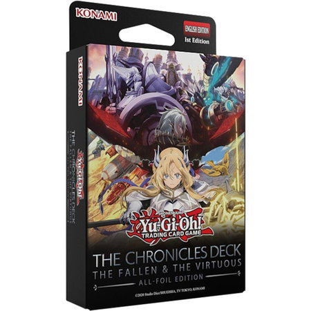 THE CHRONICLES DECK: The Fallen & the Virtuous (All-Foil Edition) Deck trading card from THE CHRONICLES DECK: The Fallen & The Virtuous (All-Foil Edition) THE CHRONICLES DECK: The Fallen & the Virtuous (All-Foil Edition) Deck - THE CHRONICLES DECK: The Fallen & The Virtuous (All-Foil Edition) YuGiOh trading card