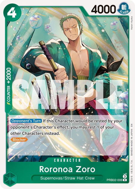 Roronoa Zoro - PRB02-006 - Premium Booster -The Best- Vol. 2 One Piece trading card